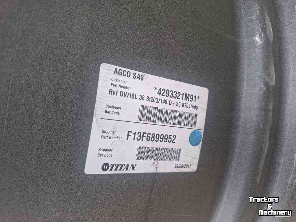 Räder, Reifen, Felgen & Distanzringe Massey Ferguson Velgen 38X18 Inch