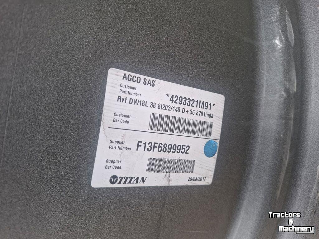 Räder, Reifen, Felgen & Distanzringe Massey Ferguson VELGEN 38X18 INCH