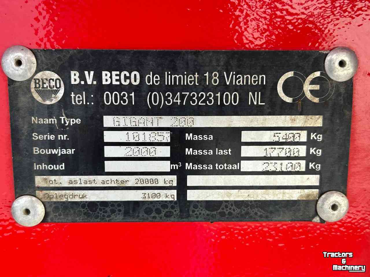 Kipper Beco Gigant 200