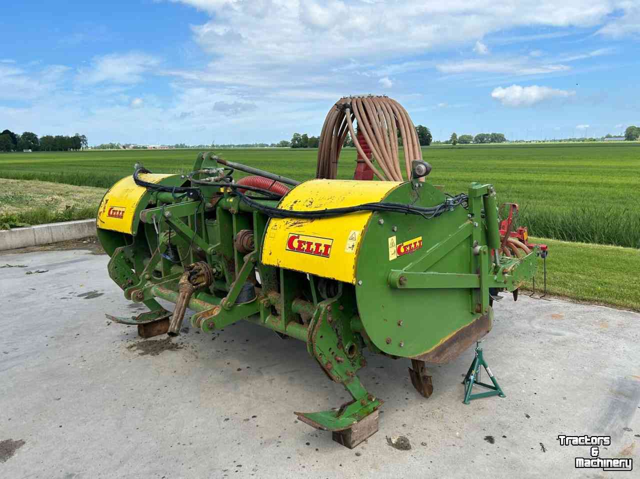Spatenmaschine Celli Krukas Spitmachine + Rotorkopeg + Zaaiverdeler