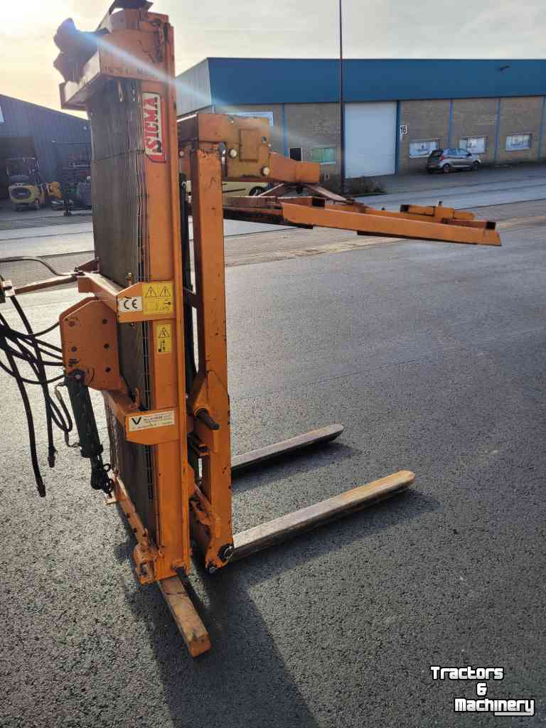 Anbau Hydraulik Stapler / Mini Gabelstapler Sicma Hefmast met kistenklem