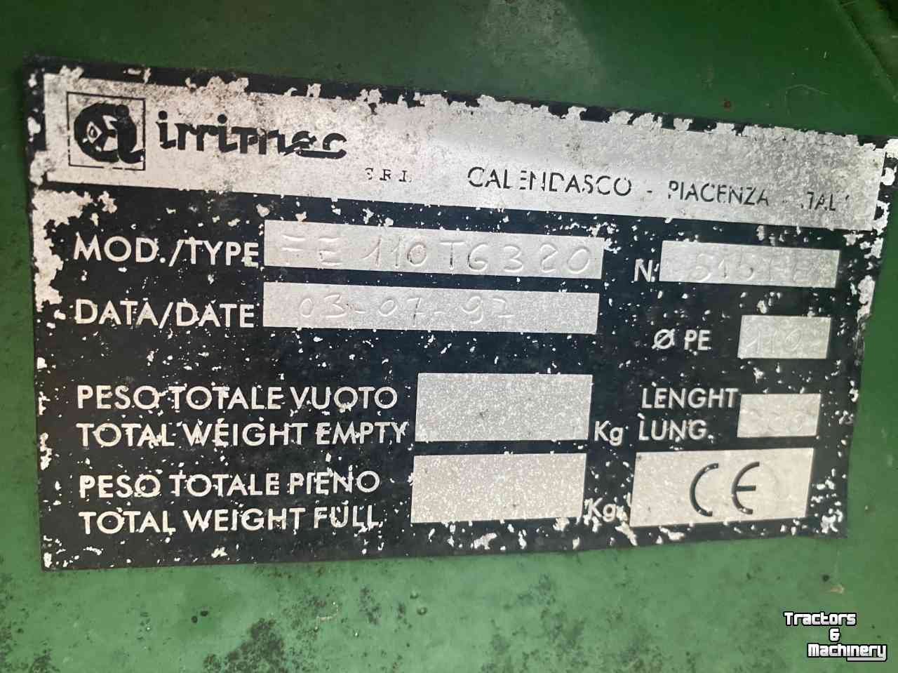 Beregnungsmaschine Irrimec 110/320