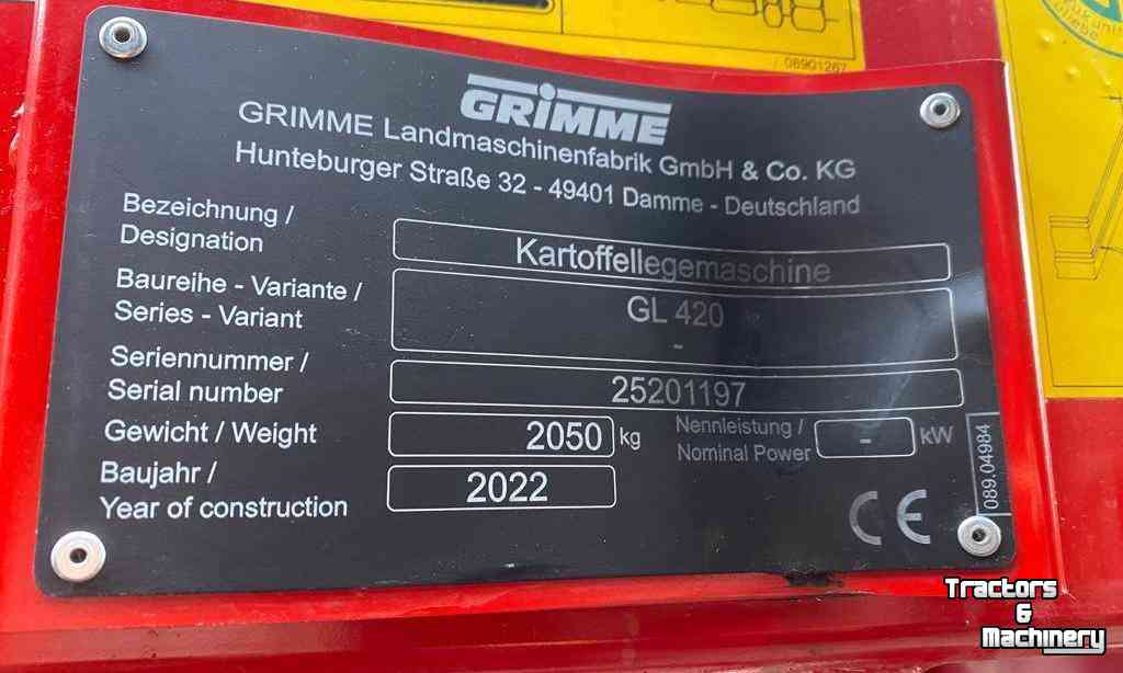 Kartoffellegemaschine Grimme GL 420 Aardappelpoter Nieuw
