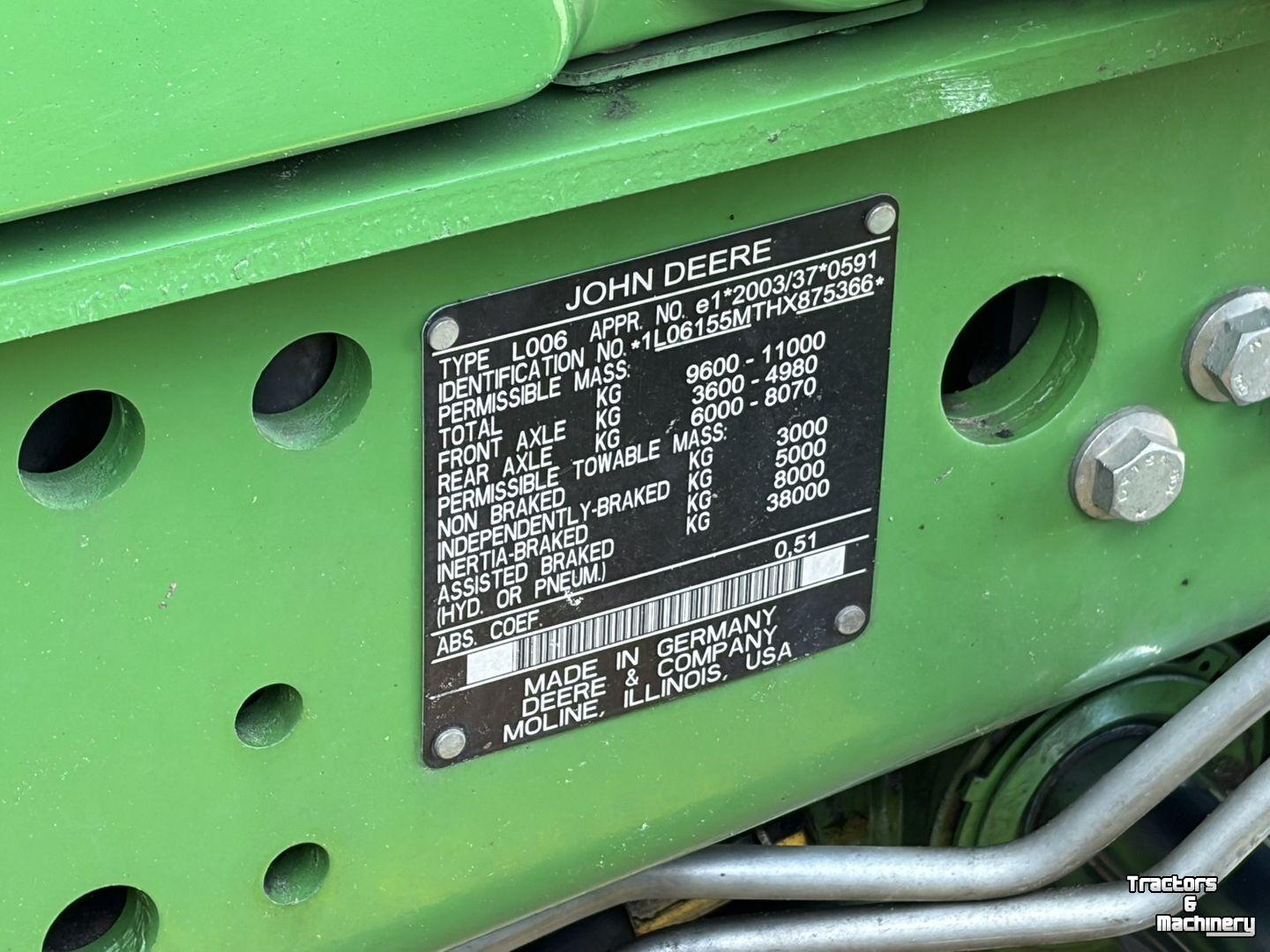 Schlepper / Traktor John Deere 6155M
