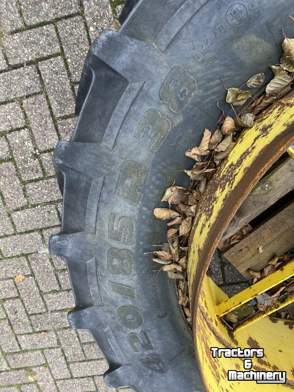 Räder, Reifen, Felgen & Distanzringe John Deere Set dubbellucht 16,9R38 draaispindel
