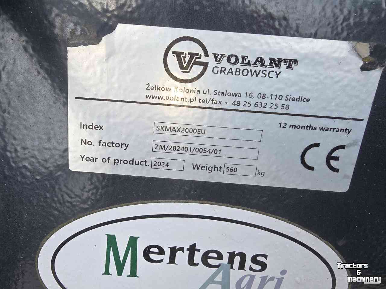 Frontlader-Schaufel  Volant Pelikaanbak 200 cm Euro aansluiting