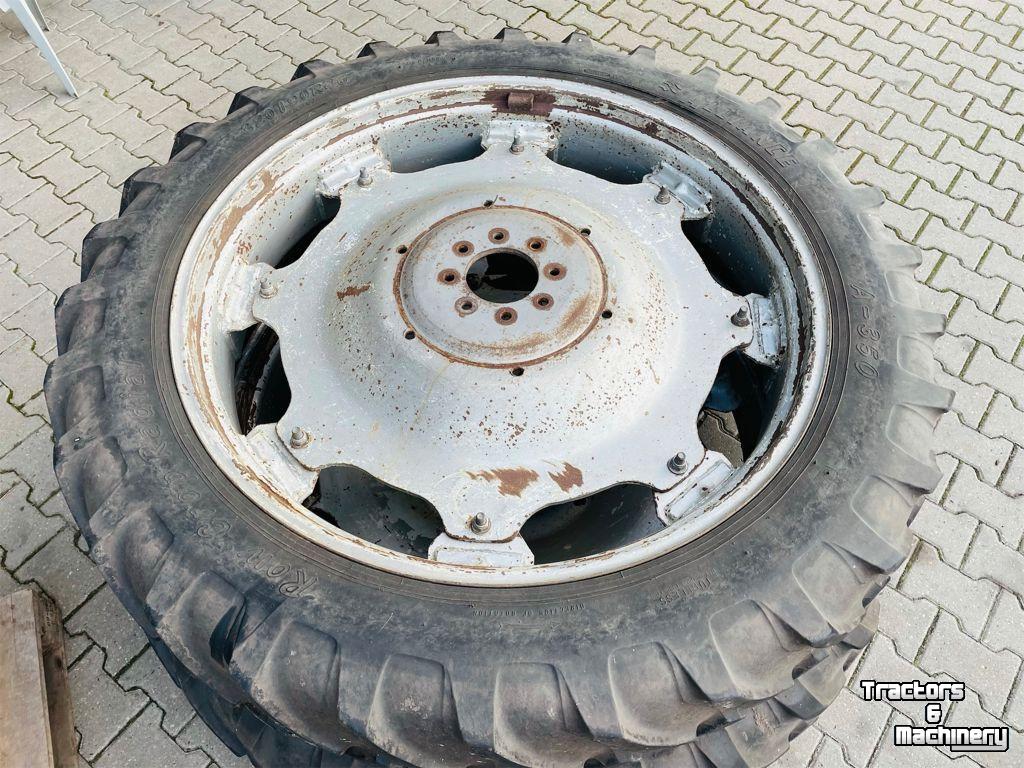 Räder, Reifen, Felgen & Distanzringe  12.4x46 op velg CNH set!