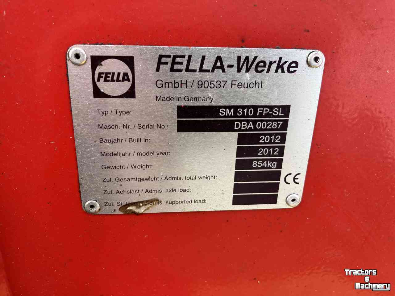 Mähwerk Fella Sm 310 fp sl
