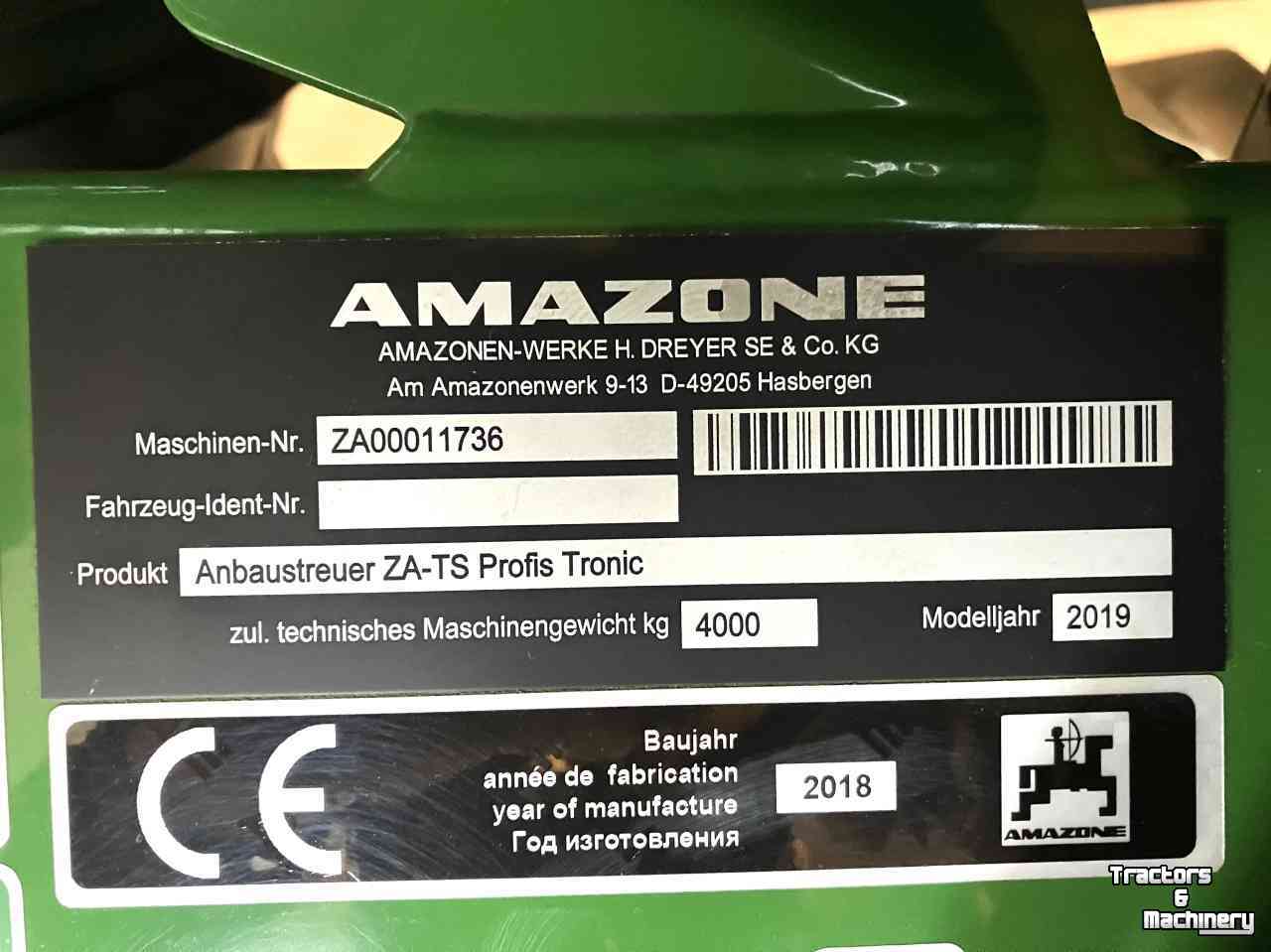 Düngerstreuer Amazone ZA TS  PROFIS HYDRO 3200