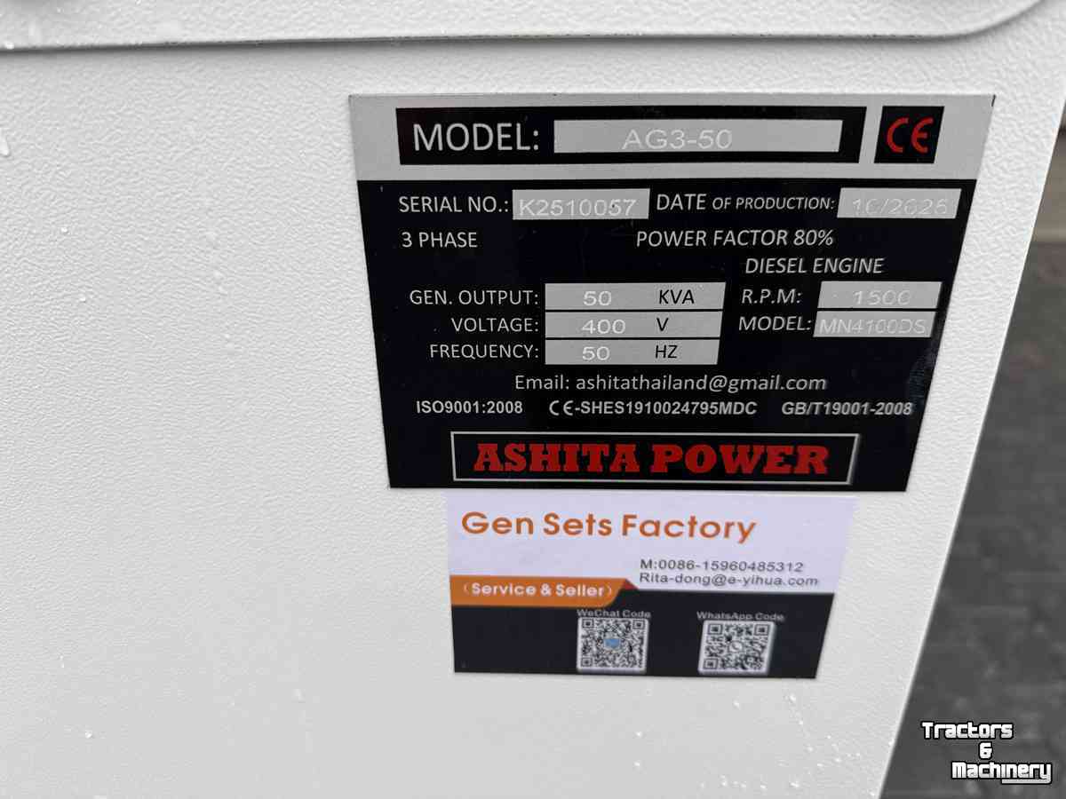 Stromaggregate  Ashita 50 KVA