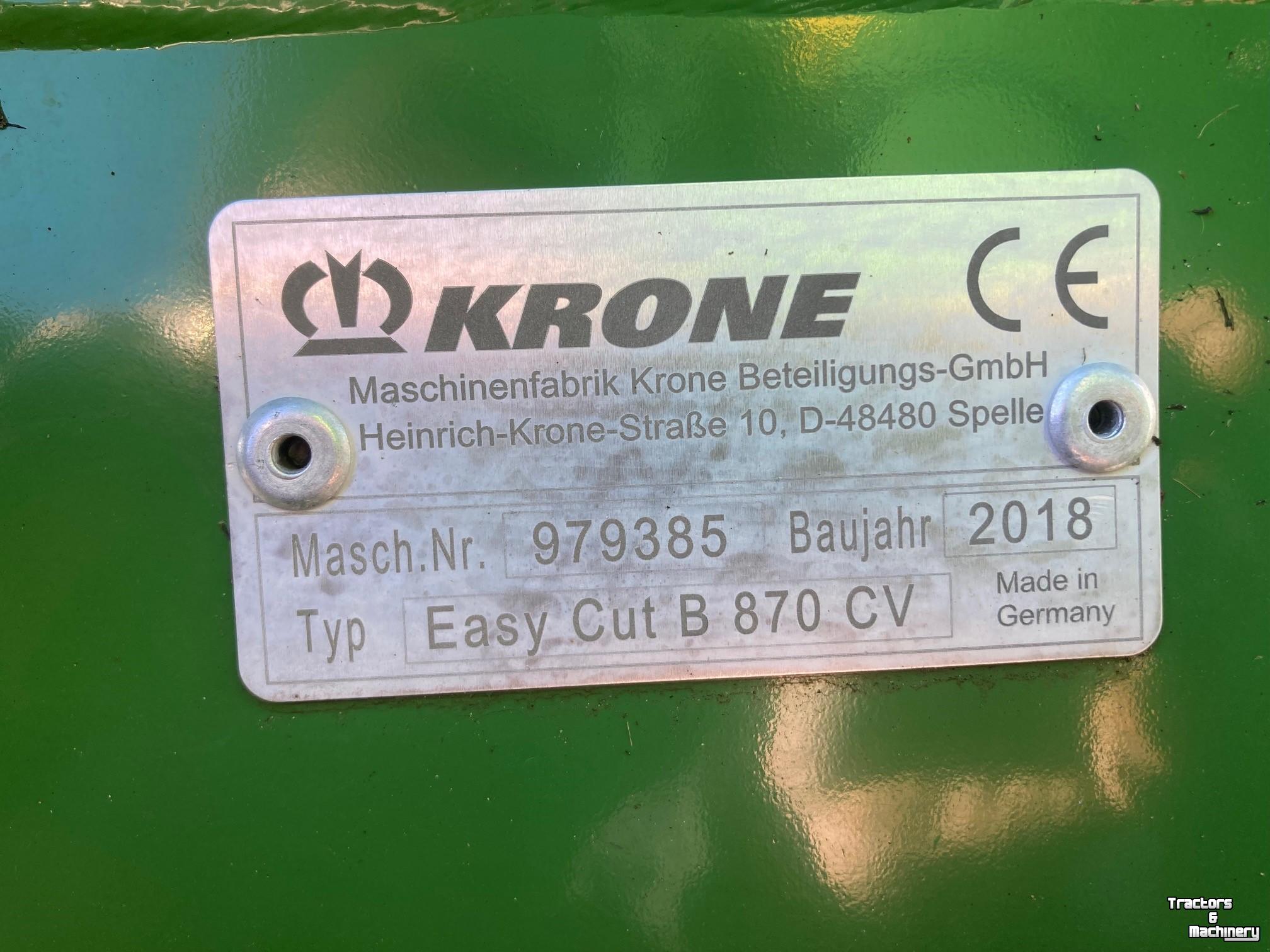 Mähwerk Krone EC B870 CV + F320CV Tripple maaier