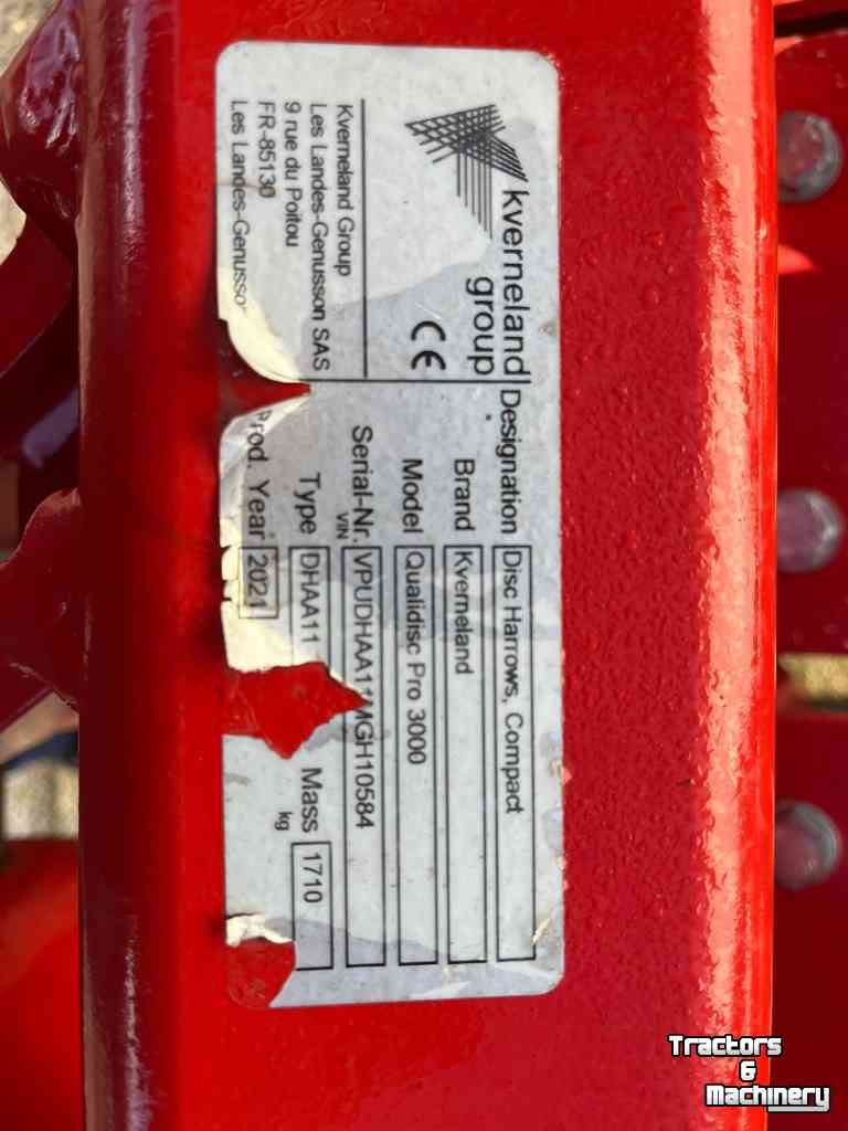Scheibenegge Kverneland Qualidisc Pro 3000 schijveneg