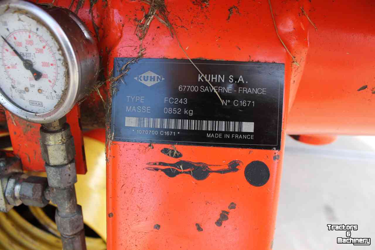 Mähwerk Kuhn FC243 achtermaaier schijvenmaaier kneuzer lift-control