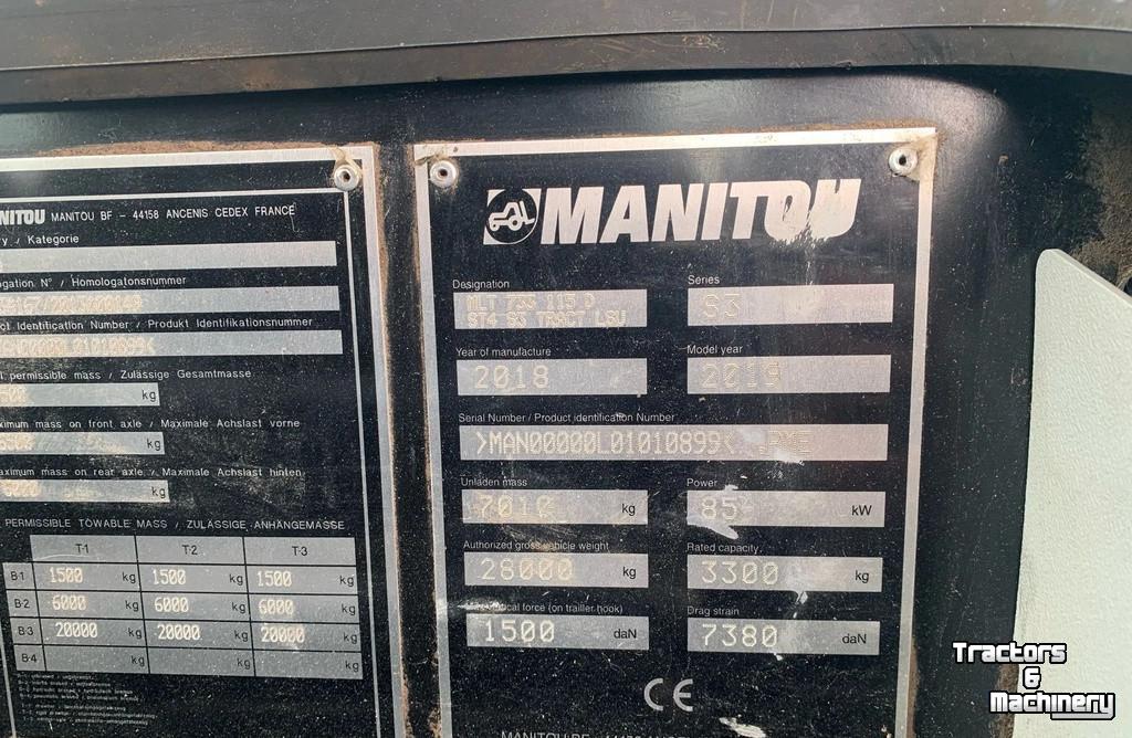 Teleskoplader Manitou MLT 733-115 st4 s3 verreiker