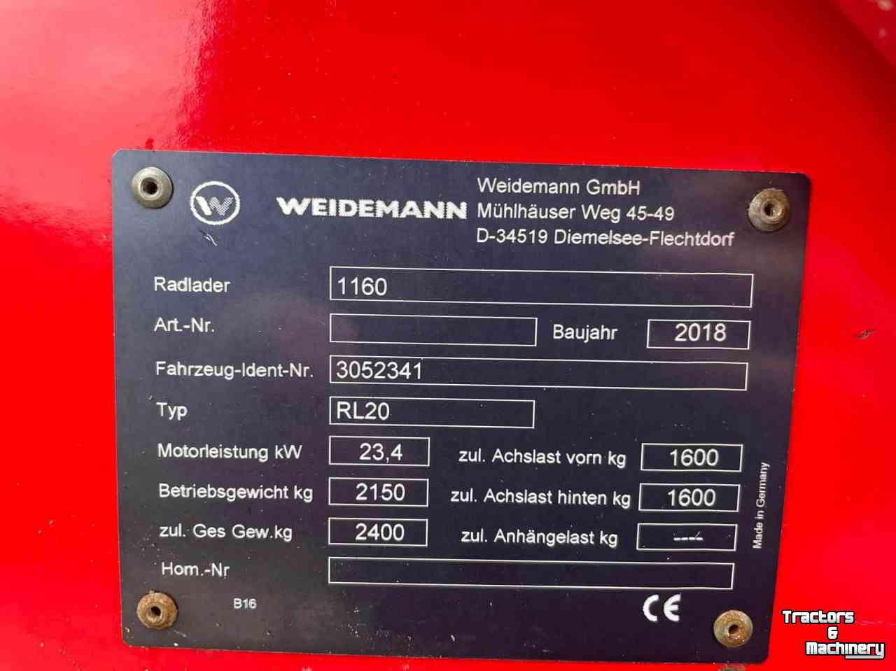 Radlader Weidemann 1160