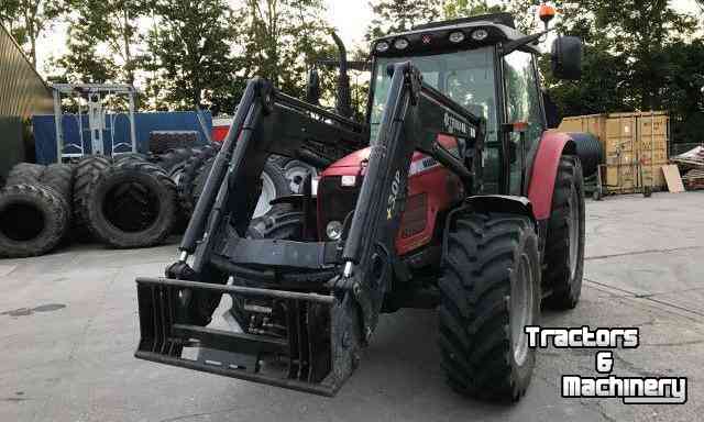 Schlepper / Traktoren Massey Ferguson 5445 + Trima Frontlader / Voorlader