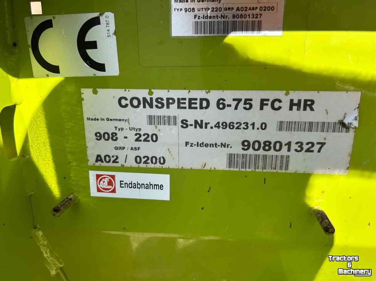 Maispflücker Claas Conspeed 6-75 FC HR