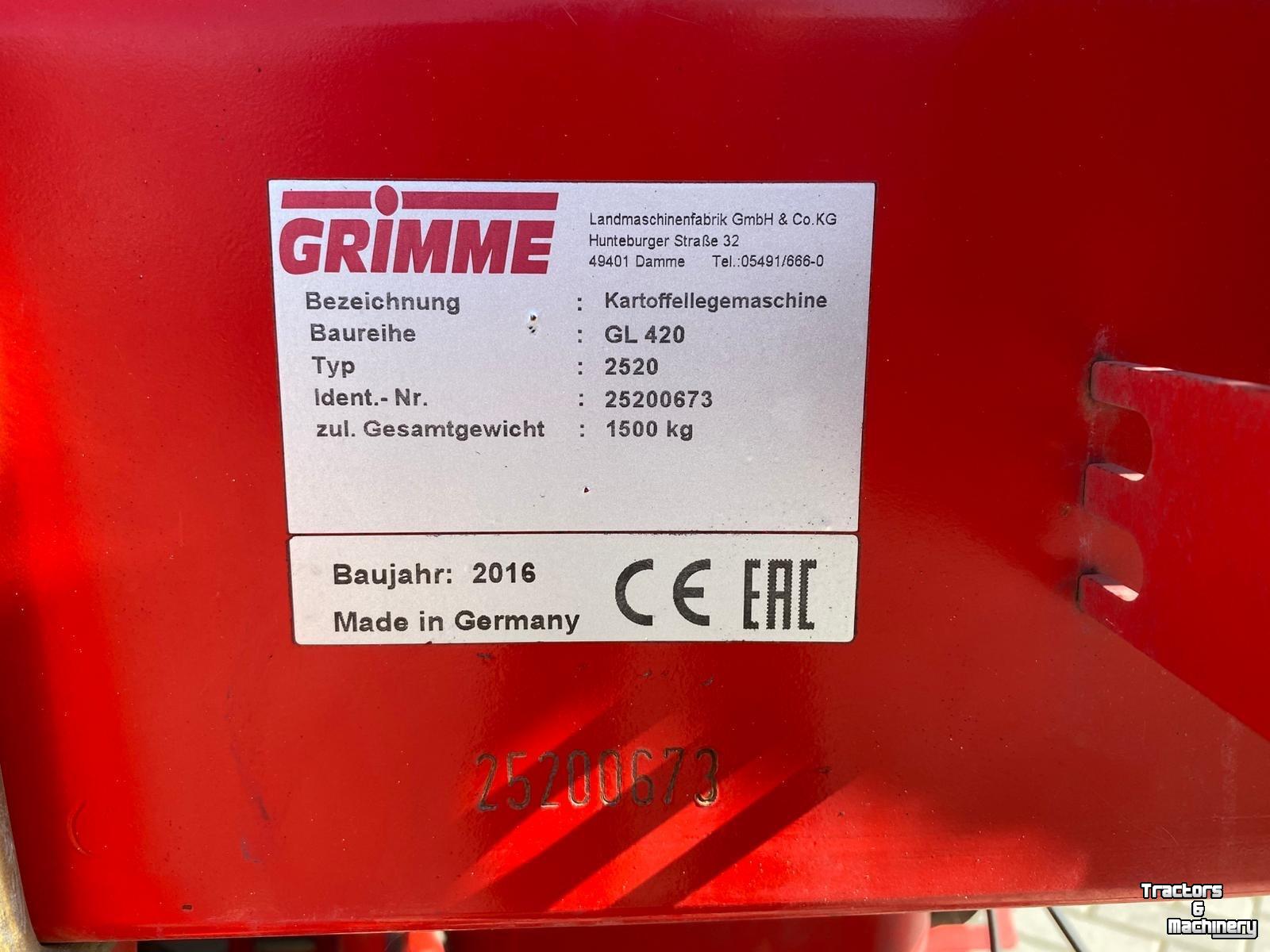 Kartoffellegemaschine Grimme GL420 Pootmachine