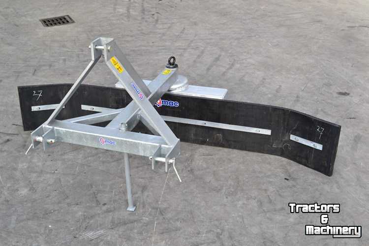 Planierschild Qmac Rubberschuif met tandkrans verstelling