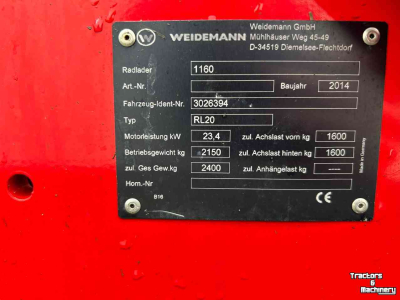 Radlader Weidemann 1160