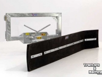 Gummi-Schieber Qmac Rabot caoutchouc pour cour avec montage Merlo