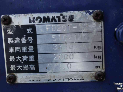 Gabelstapler Komatsu FD20T-12 heftruck forklift gabelstapler diesel