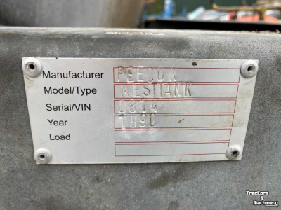 Gülletankwagen / Güllefässer Peecon Mesttank, mestverwerking.