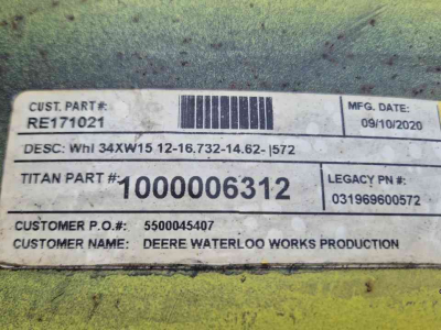 Räder, Reifen, Felgen & Distanzringe John Deere Velgen 15x34 Titan verstelbaar 12 gaats