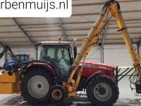 Mähausleger mit Schlegelmäher Herder Grenadier MBK 513 LSH 8.5 of 7.25 meter giek joystick-bediening