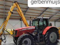 Mähausleger mit Schlegelmäher Herder Grenadier MBK 513 LSH 8.5 of 7.25 meter giek joystick-bediening