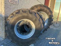 Räder, Reifen, Felgen & Distanzringe Michelin set MachXbib 600/70R30 en 710/70R42  Case-IH Magnum NewH T8