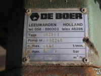 Güllepumpe De Boer B210T dubbel 8 mestpomp verdringerpomp lobbenpomp