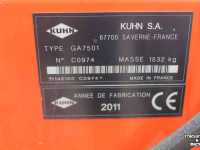 Schwader Kuhn GA7501 dubbele cirkelhark wiersmachine mechanische werkbreedteverstelling