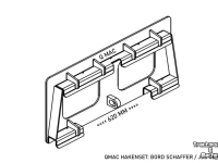 Diverse neue Teile Qmac HAKENSET: SCHAFFER JCB BORD 620MM
