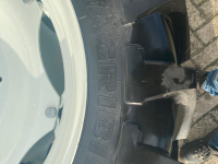 Räder, Reifen, Felgen & Distanzringe Michelin Agribib 13.6R38 + 13.6R24 op verstel velgen