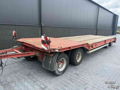 Tieflader / Anhänger Burg 4-asser dieplader aanhanger met containerrail