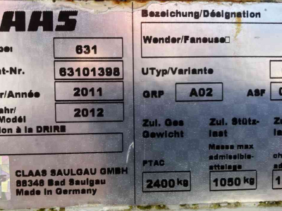 Kreiselheuer Claas volto 1320