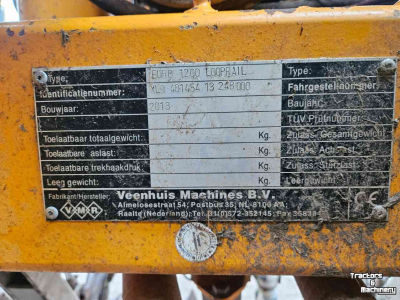 Schleppschlauchverteiler Veenhuis Euro 1200, 12m sleepslang