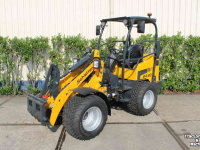 Radlader Schäffer 2430 minishovel shovel wiellader gele bouwmachinelijn
