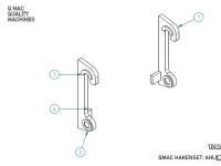 Sonstige Baumaschinen, Erdbewegungsmaschinen und Zubehör Qmac Aanlashaken voor AHLMANN voor type AZ 6 t/m AZ 85