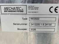 Grosskistenkantler Mechatec KK3500 1,6 kistenkantelaar 160 cm
