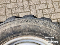 Räder, Reifen, Felgen & Distanzringe Weidemann BKT + Trelleborg 27x8.50-15 Banden