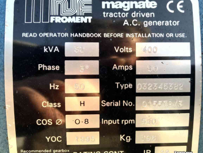 Stromaggregate Magnate 32 kva generator pto aangedreven
