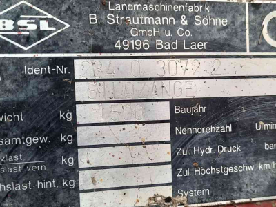 Silageschneidezange Strautmann silozange   1800