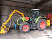 Mäh-Saug Kombination Claas Arion 530 Powershift Herder Musketier KA 180 maaiarm Veenhuis JVSK 6.000 opvangwagen