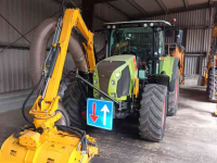 Mäh-Saug Kombination Claas Arion 530 Powershift Herder Musketier KA 180 maaiarm Veenhuis JVSK 6.000 opvangwagen