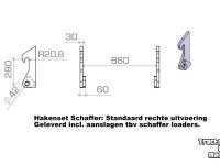 Gummi-Schieber Qmac Aanlashaken voor SCHAFFER loader