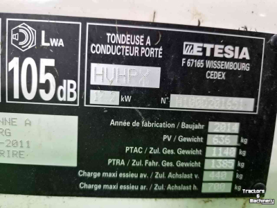 Aufsitzrasenmäher Etesia HVHPX
