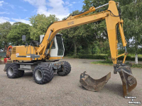 Mobilbagger Liebherr 312 banden kraan graafmachine