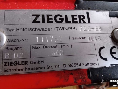 Schwader Ziegler TwinRS725-ES